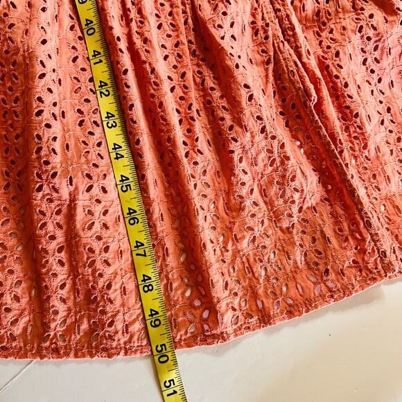 ASOS Eyelet Short Sleeve Button Front Midi Dress Size 4 - Picture 8 of 9